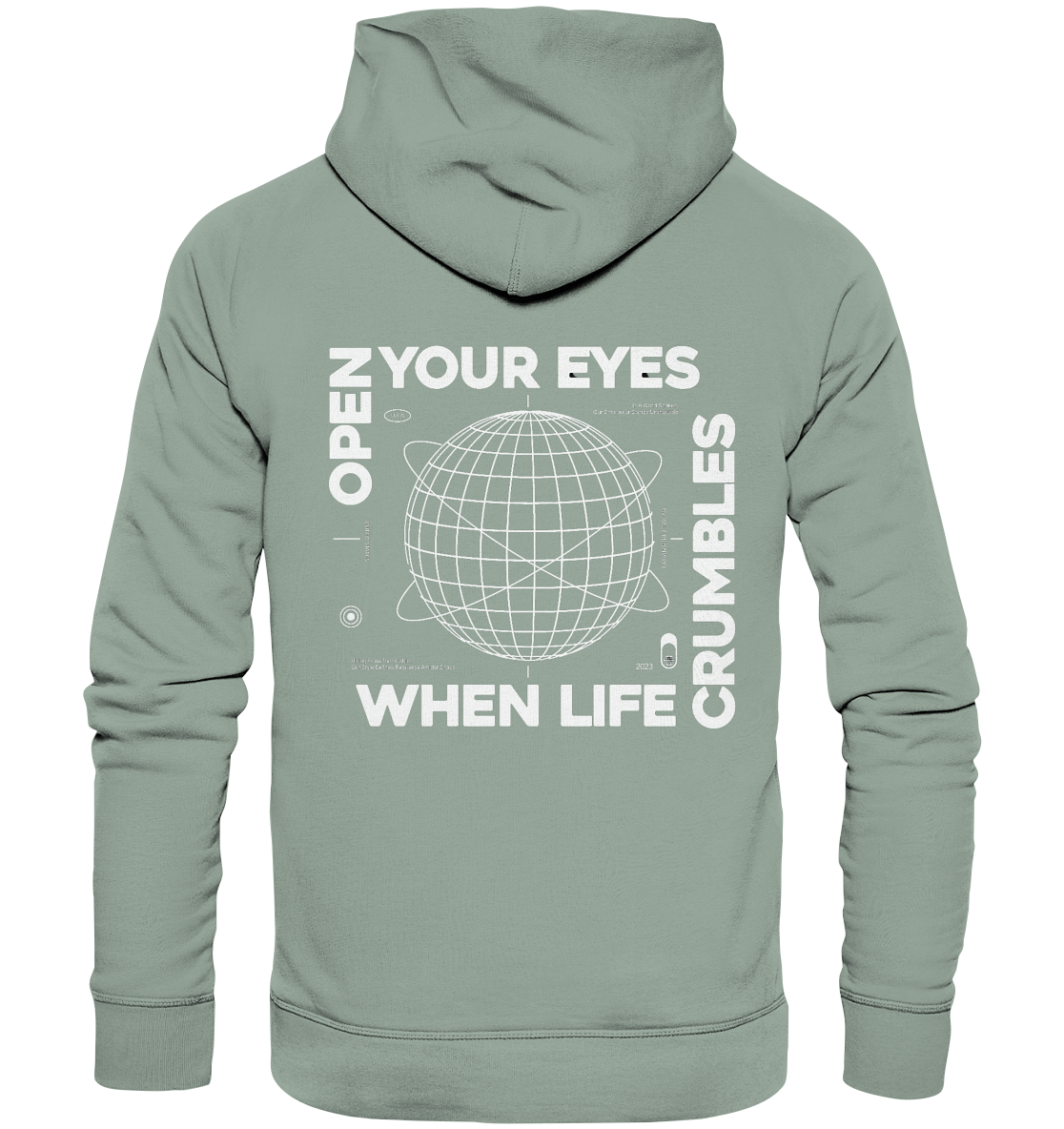 Öffne deine Augen - Minimalistisches Motivations-Shirt - Organic Hoodie