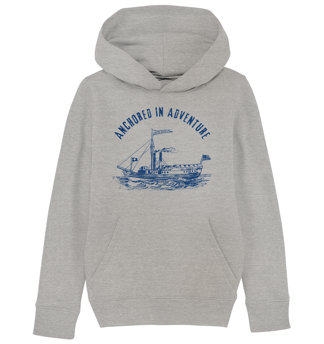 Anchored in Adventure – Nautical Vintage  - Kids Organic Hoodie