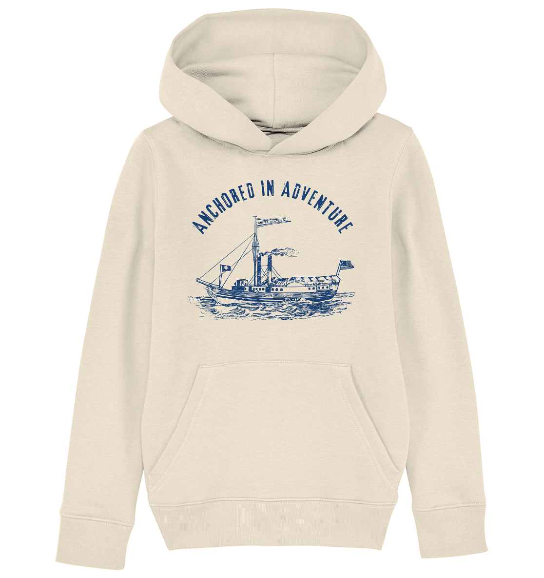 Anchored in Adventure – Nautical Vintage  - Kids Organic Hoodie