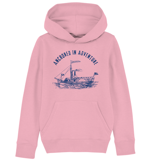 Anchored in Adventure – Nautical Vintage  - Kids Organic Hoodie