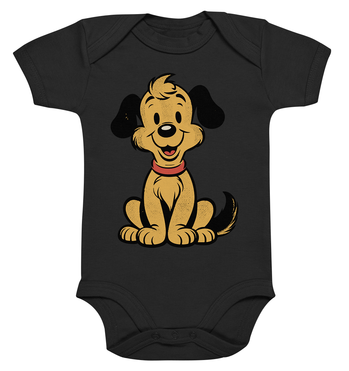 Ein Lächeln für jeden Tag - Süßer Cartoon-Hund - Organic Baby Bodysuit