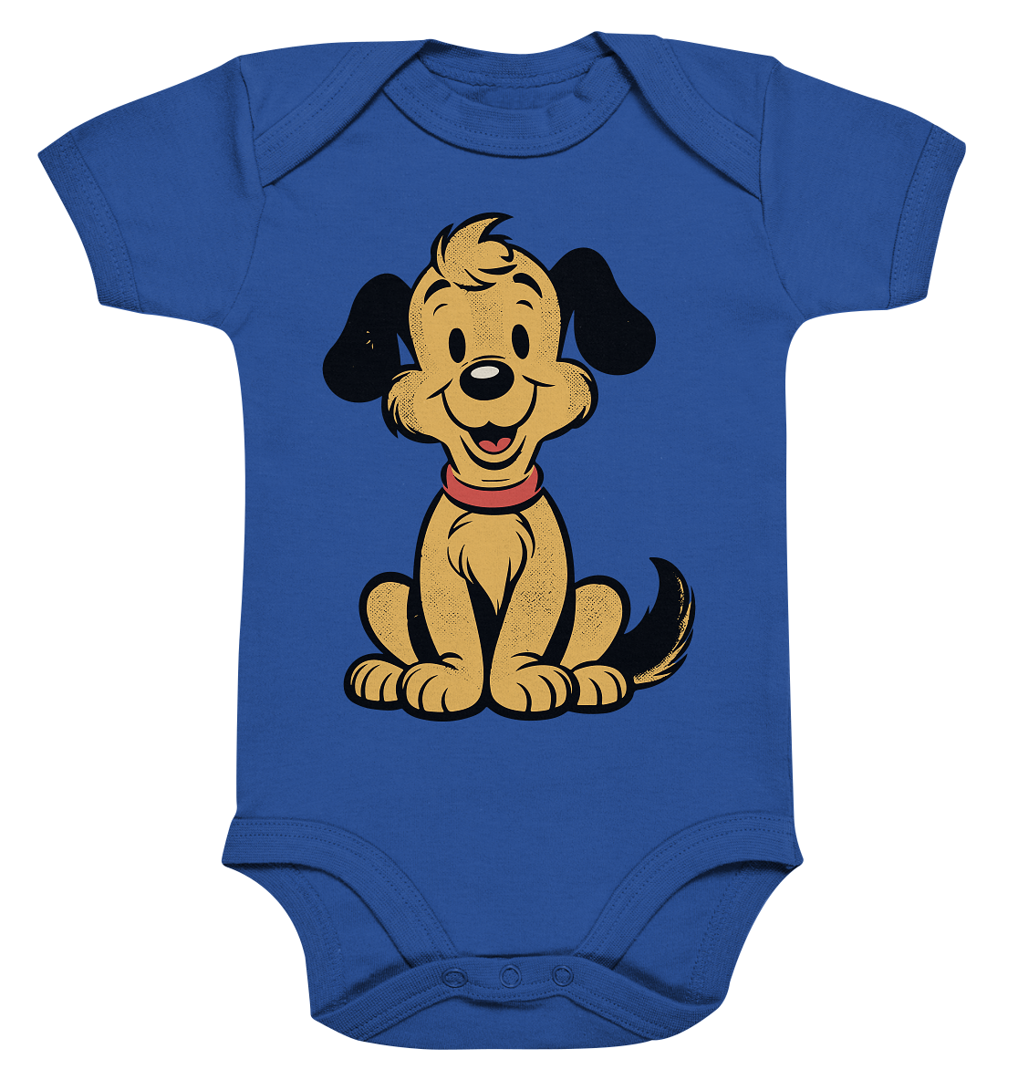 Ein Lächeln für jeden Tag - Süßer Cartoon-Hund - Organic Baby Bodysuit