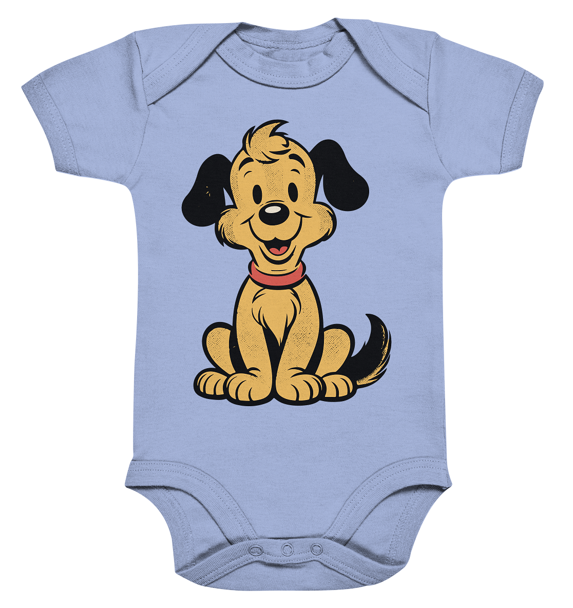 Ein Lächeln für jeden Tag - Süßer Cartoon-Hund - Organic Baby Bodysuit