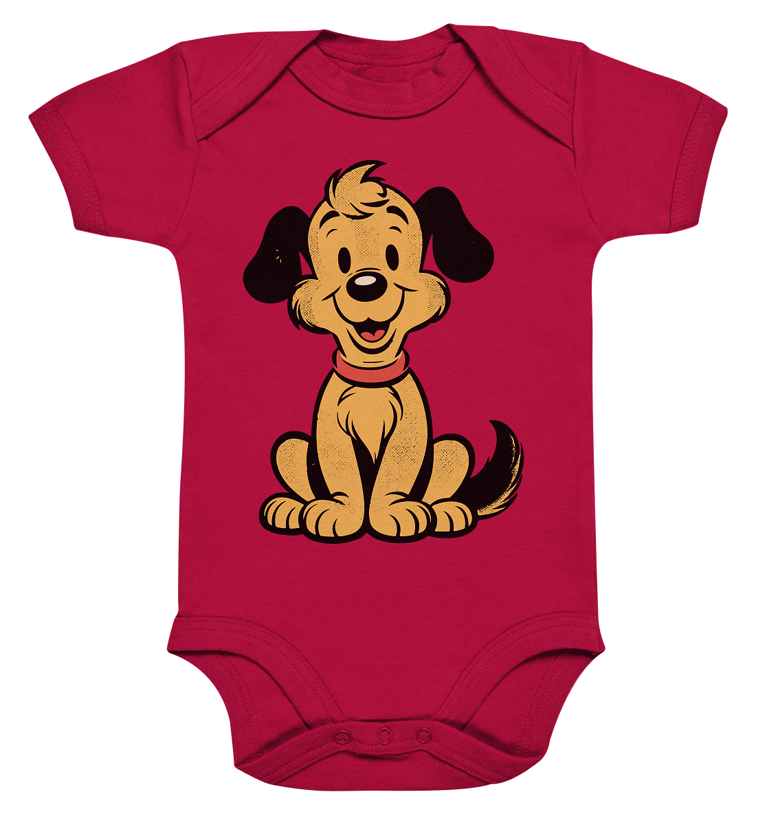 Ein Lächeln für jeden Tag - Süßer Cartoon-Hund - Organic Baby Bodysuit