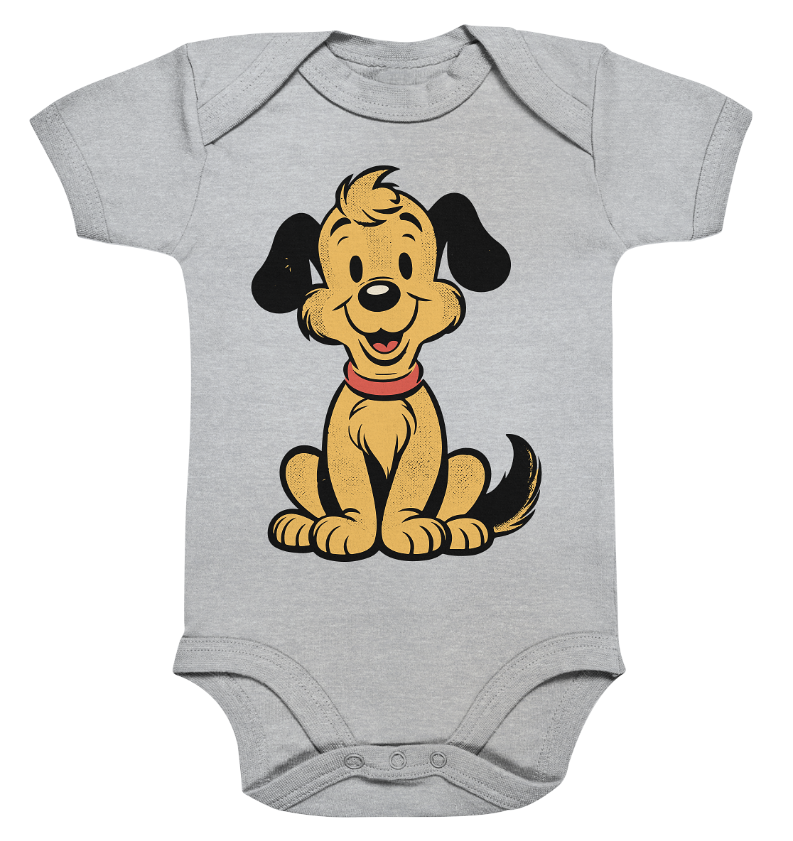 Ein Lächeln für jeden Tag - Süßer Cartoon-Hund - Organic Baby Bodysuit