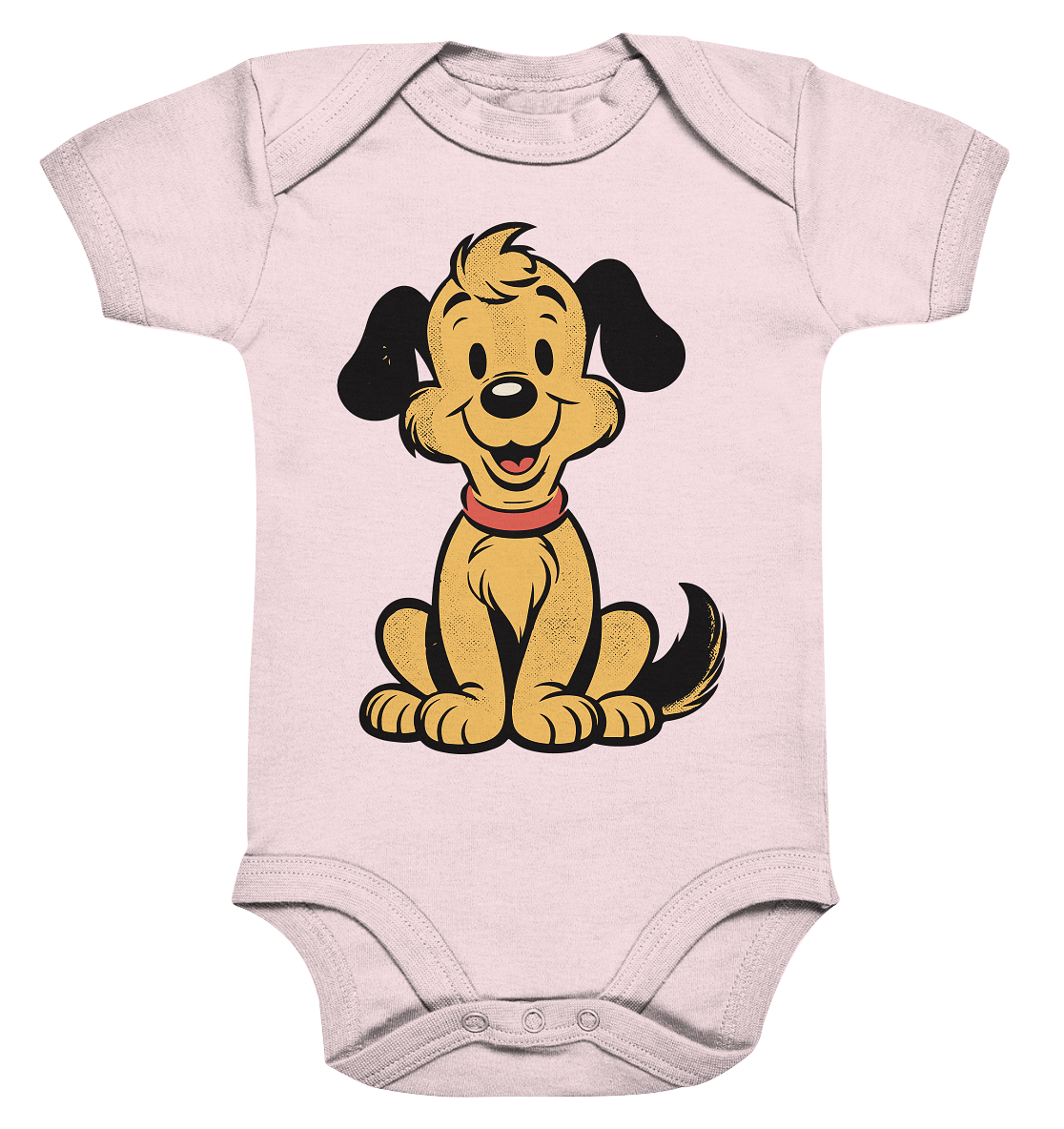 Ein Lächeln für jeden Tag - Süßer Cartoon-Hund - Organic Baby Bodysuit