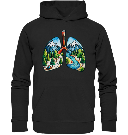 Breathe Nature – Die Lungen der Erde - Organic Basic Hoodie