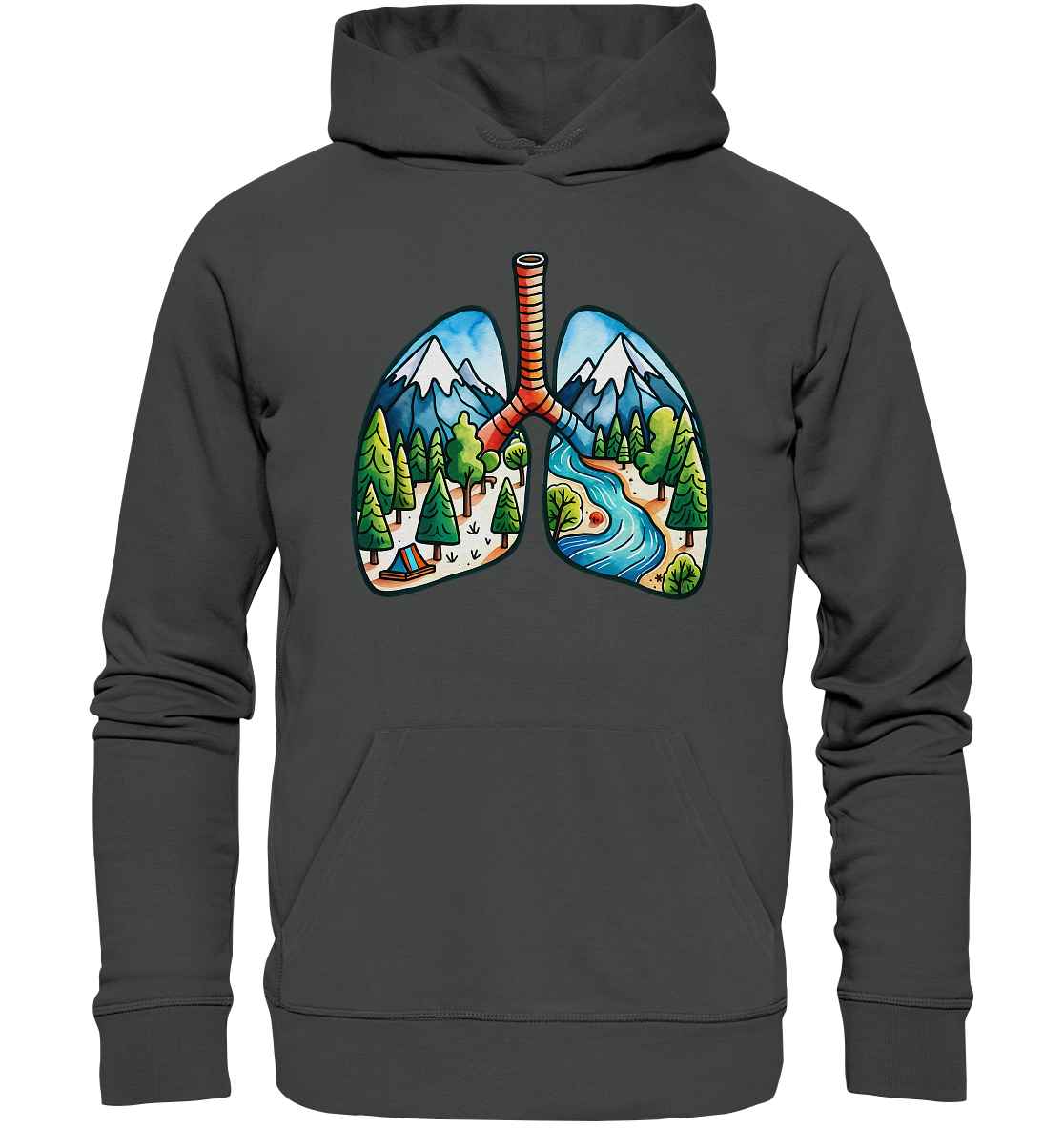 Breathe Nature – Die Lungen der Erde - Organic Basic Hoodie