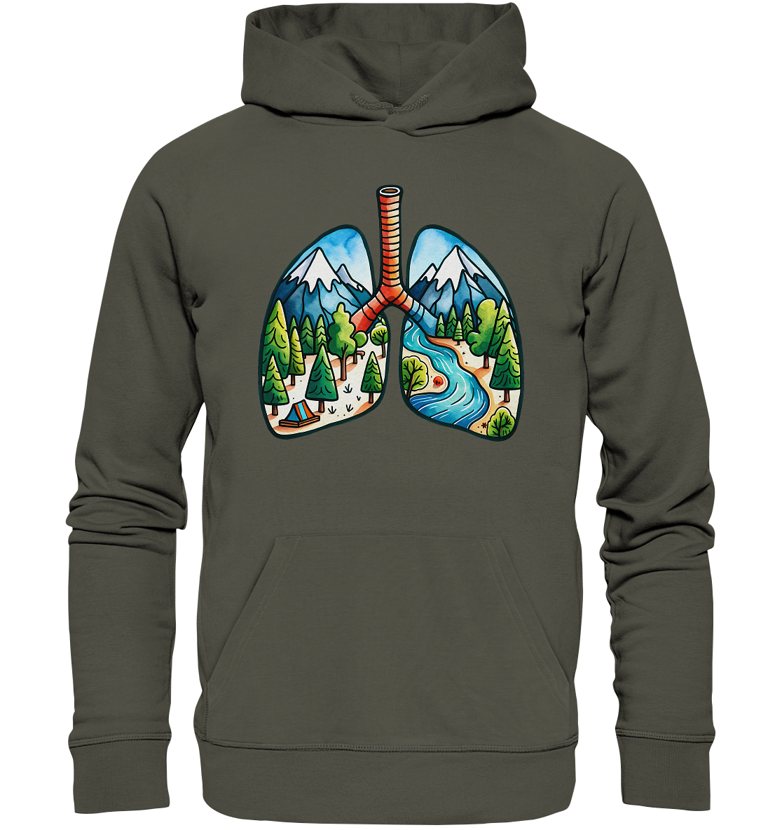 Breathe Nature – Die Lungen der Erde - Organic Basic Hoodie