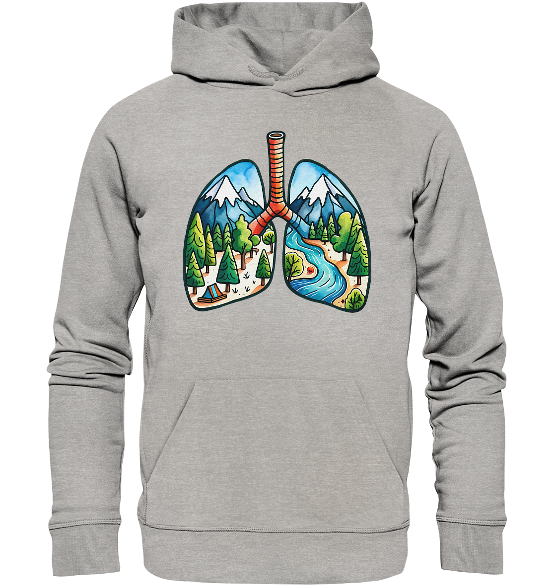 Breathe Nature – Die Lungen der Erde - Organic Basic Hoodie