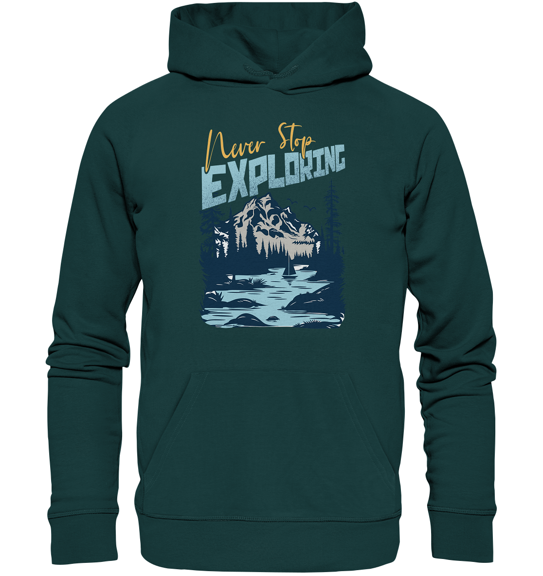 Never Stop Exploring - Organic Hoodie