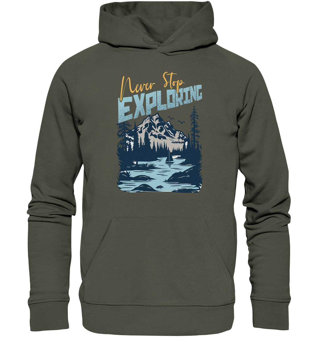 Never Stop Exploring - Organic Hoodie