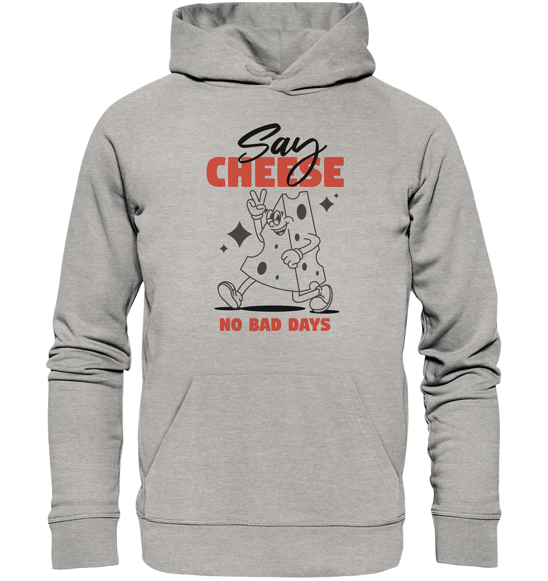 Say Cheese – Lässiges Cartoon-Design für No Bad Days Moments - Organic Hoodie