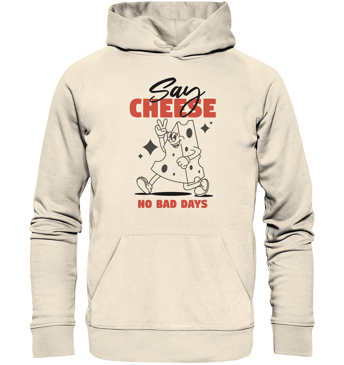 Say Cheese – Lässiges Cartoon-Design für No Bad Days Moments - Organic Hoodie