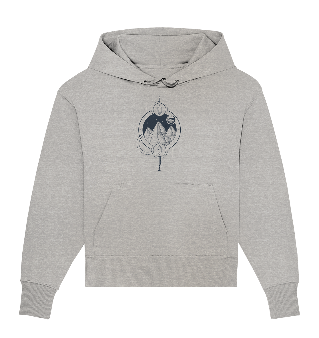 Cosmic Peaks - Organic Oversize Hoodie