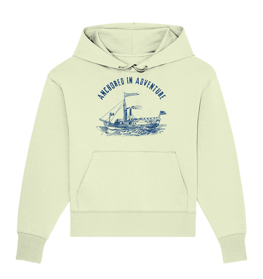 Anchored in Adventure – Nautical Vintage  - Organic Oversize Hoodie