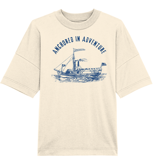 Anchored in Adventure – Nautical Vintage  - Organic Oversize Shirt